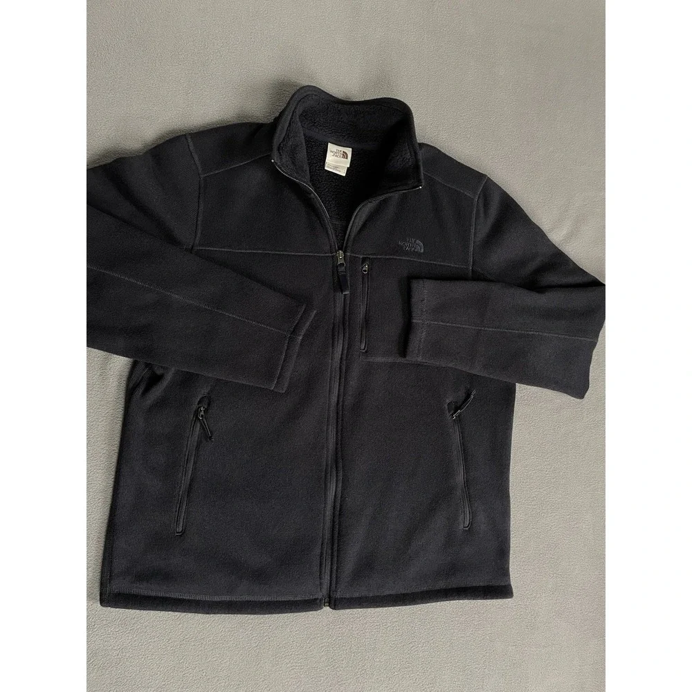The North Face Fleece Large Gordon Lyons Full Zip Sweater Fleece Mens Black